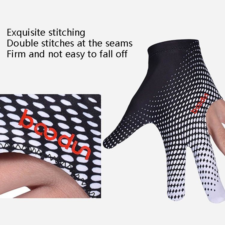 BOODUN Three Fingered Snooker Gloves, Size: One Size