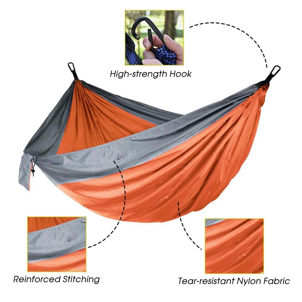 Camping Double Hammock for 2 Persons Portable Outdoor Hammock for Hiking Backpacking Traveling Backyard Patio