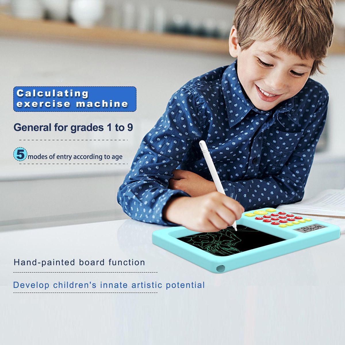 Calculator Oral Arithmetic Exercise Machine Blue