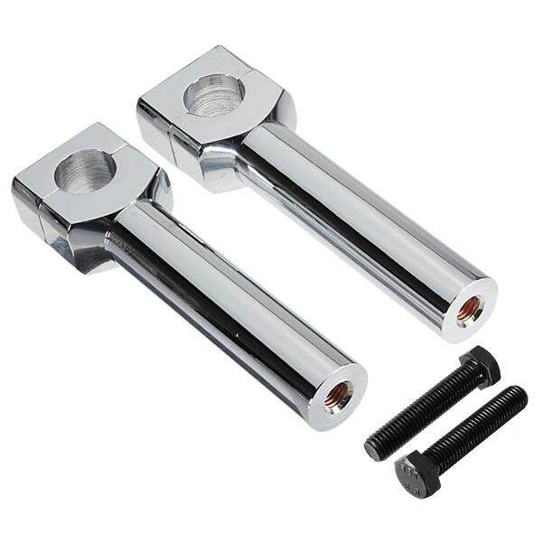 6 Inch Chrome Motorcycle Custom Round Top Handlebar Risers For Harley Suzuki Honda