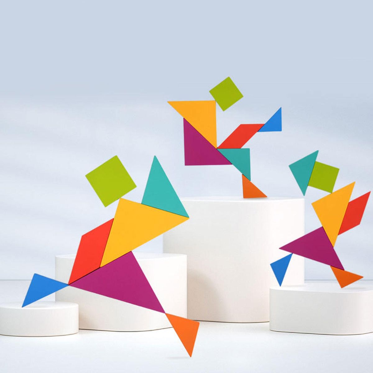 Tangram Shapes Puzzle Set Learning Toys For Ages 4-8 Boys Girls