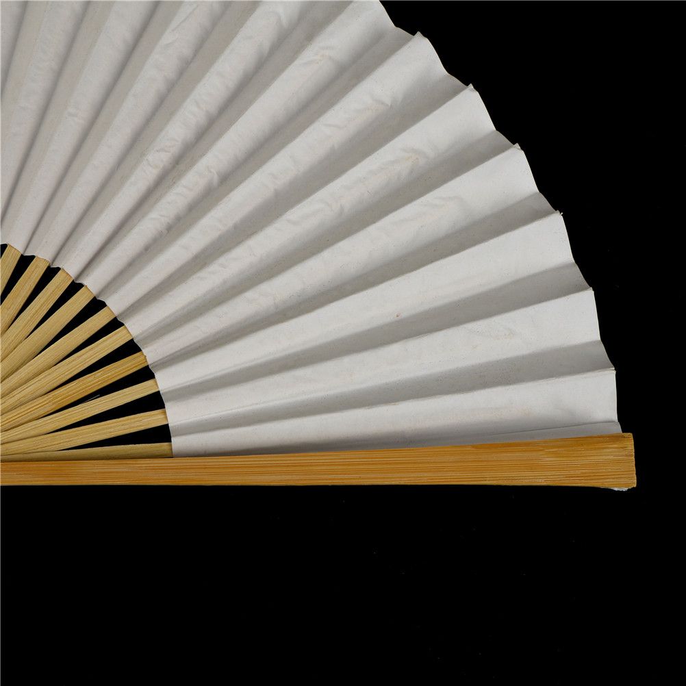 1pc A;23*13cm.B:38*24.5cm,C:25.5*20cm Elegant White Party Hand Favors Sizes Folding 3 Paper Fan Wedding