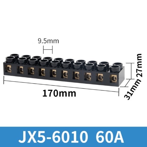 Jx5-6010 Terminal Block Strip Wire Connector Wiring Tool 60amps