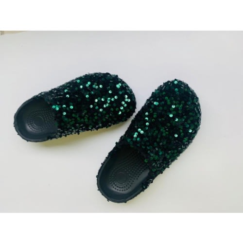 Bling Custom Clogs With Sequence Design - Black/Green
