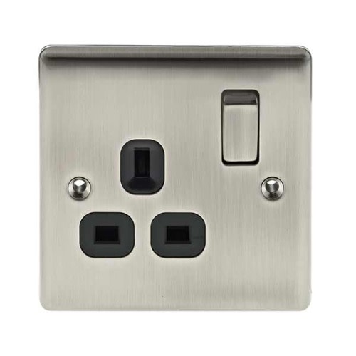 BG Nexus Metal 1 Gang - 13A Switched Socket