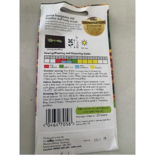 Zinnia Haageana Old Mexico Seeds -125seeds