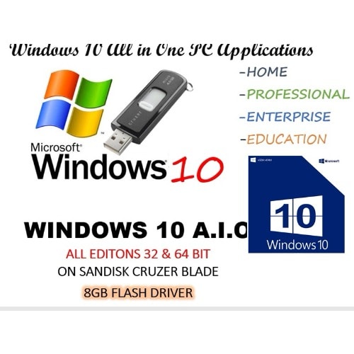 Windows 10 (usb Drive) Home Pro Enterprise Upgrade Repair Install 32/64bit