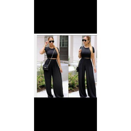 Ladies Crop Top And Palazzo Trouser