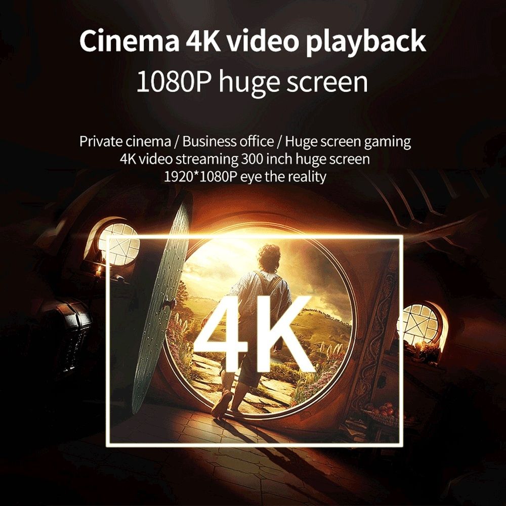 Y5 800x480P 80 ANSI Lumens Portable Home Theater LED HD Digital Projector, Android 9.0, 1G+8G, UK Plug