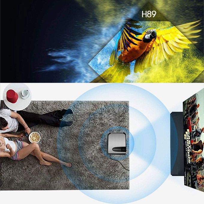 Max 250 "HD Large Screen TV LED Projector 2200 Lumens LED Video Home Cinema WIFI
