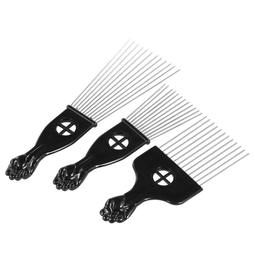 Bestauty 3Pcs Metal Afro Comb African American Pick Comb
