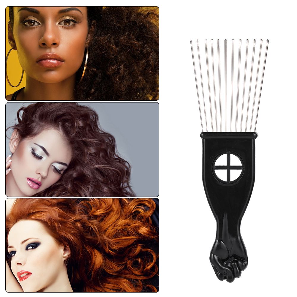 Bestauty 3Pcs Metal Afro Comb African American Pick Comb
