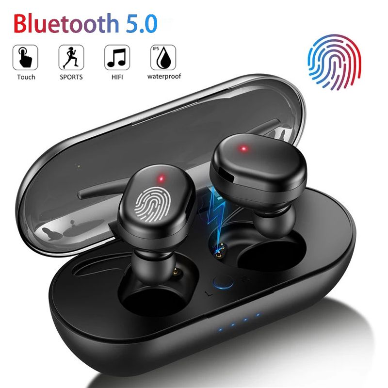 Y30 Wireless Headsets Bluetooth Earphone 5.0 In-ear Earbuds Fingerprint Touch