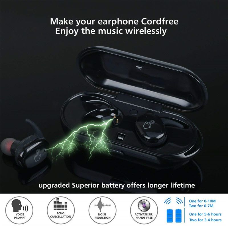 Y30 Wireless Headsets Bluetooth Earphone 5.0 In-ear Earbuds Fingerprint Touch