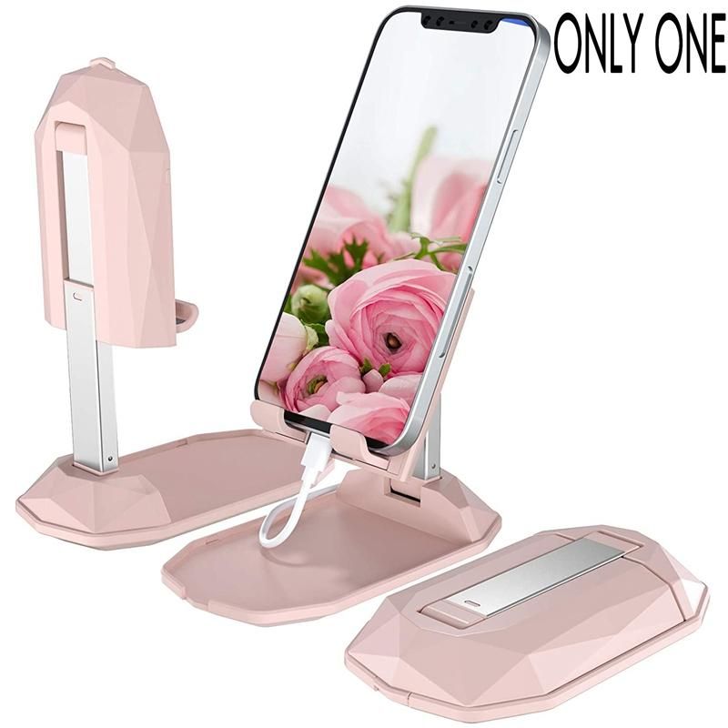 Cell Phone Stand for Desk,Cute Adjustable Cell Phone Holder Fully Foldable Portable Phone Dock Hands