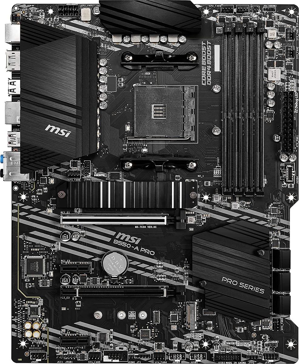 MSI B550-A PRO ProSeries Motherboard (AMD AM4, DDR4, PCIe