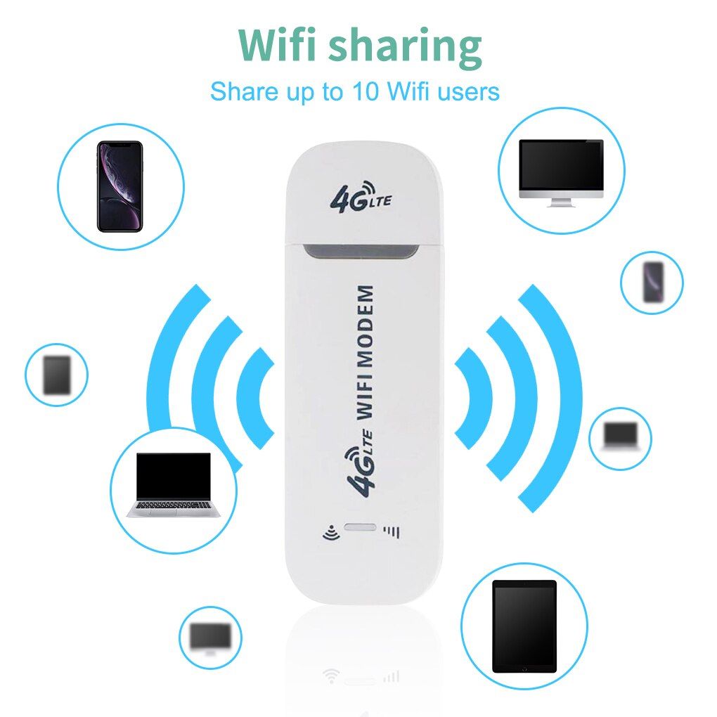 4G LTE Wireless USB Dongle Mobile Broadband 150Mbps Modem Stick Sim Card