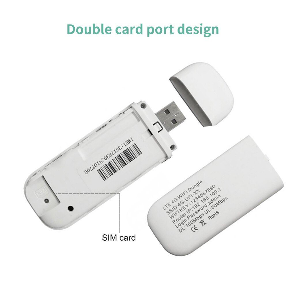 4G LTE Wireless USB Dongle Mobile Broadband 150Mbps Modem Stick Sim Card