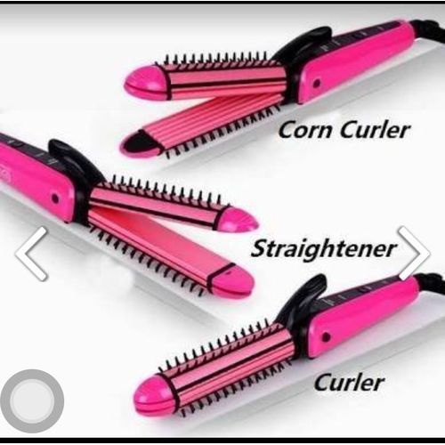 Hair Straightener And Curler - 3 In 1 Set.