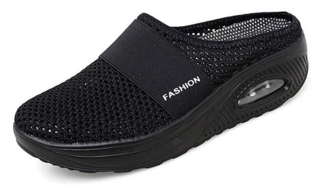 Ladies Mesh Breathable Casual Half Slippers