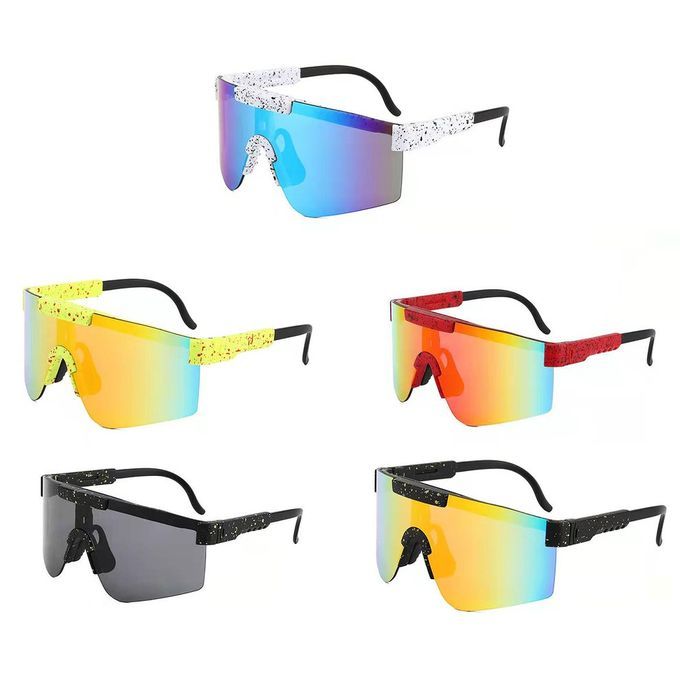 Big Frame  Y Ling Gl Es Bike Bi Y Le Sungl Es UV400 Eyewear  -black+yellow
