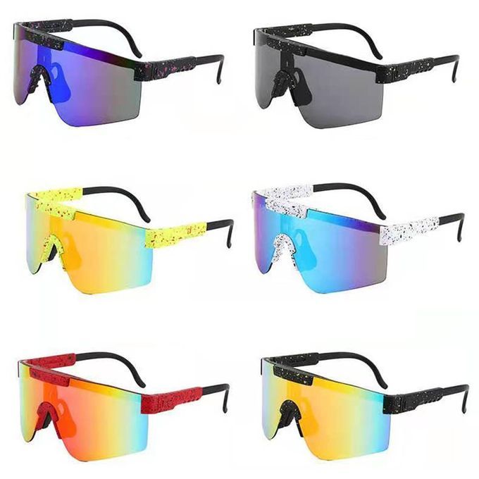 Big Frame  Y Ling Gl Es Bike Bi Y Le Sungl Es UV400 Eyewear  -black+yellow