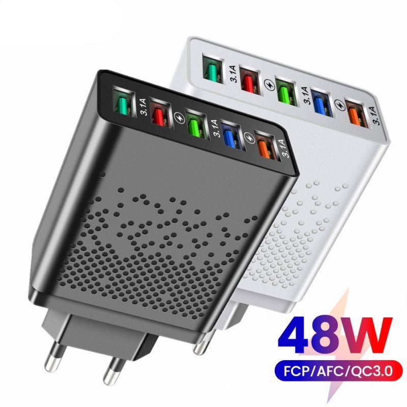 5 Ports Usb Charger Adapter 66w Fast Charger For Phone C USB