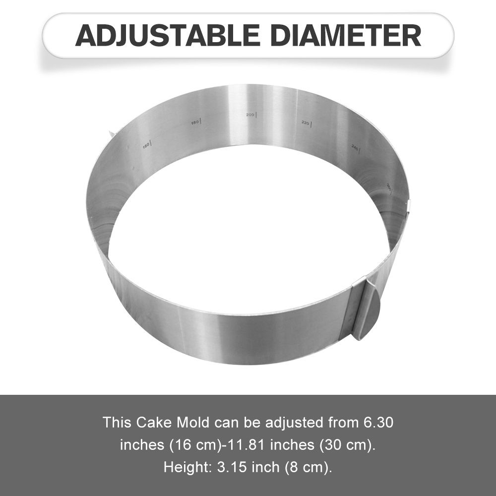 Retractable Stainless Steel Cake Ring Circle Cake Baking