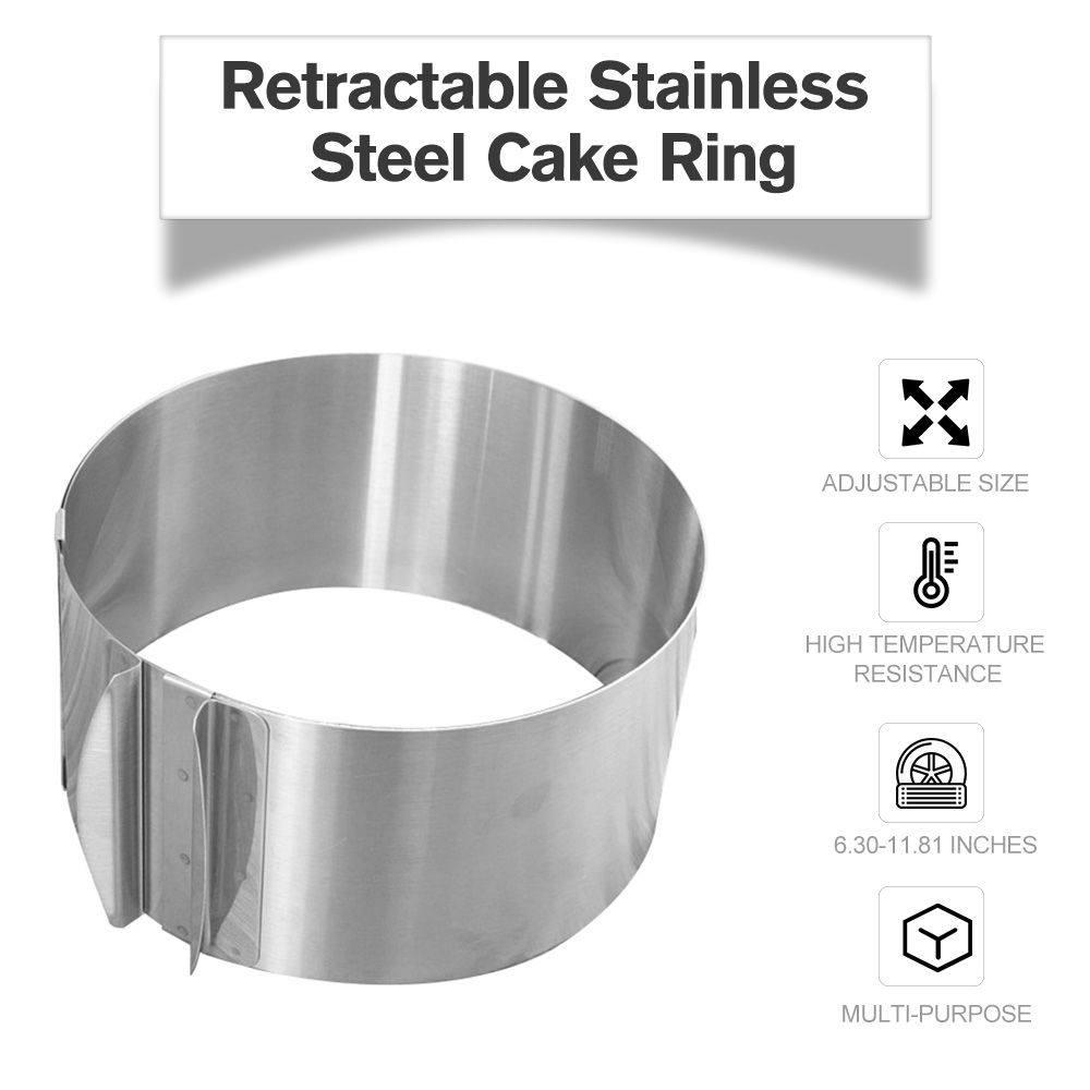 Retractable Stainless Steel Cake Ring Circle Cake Baking