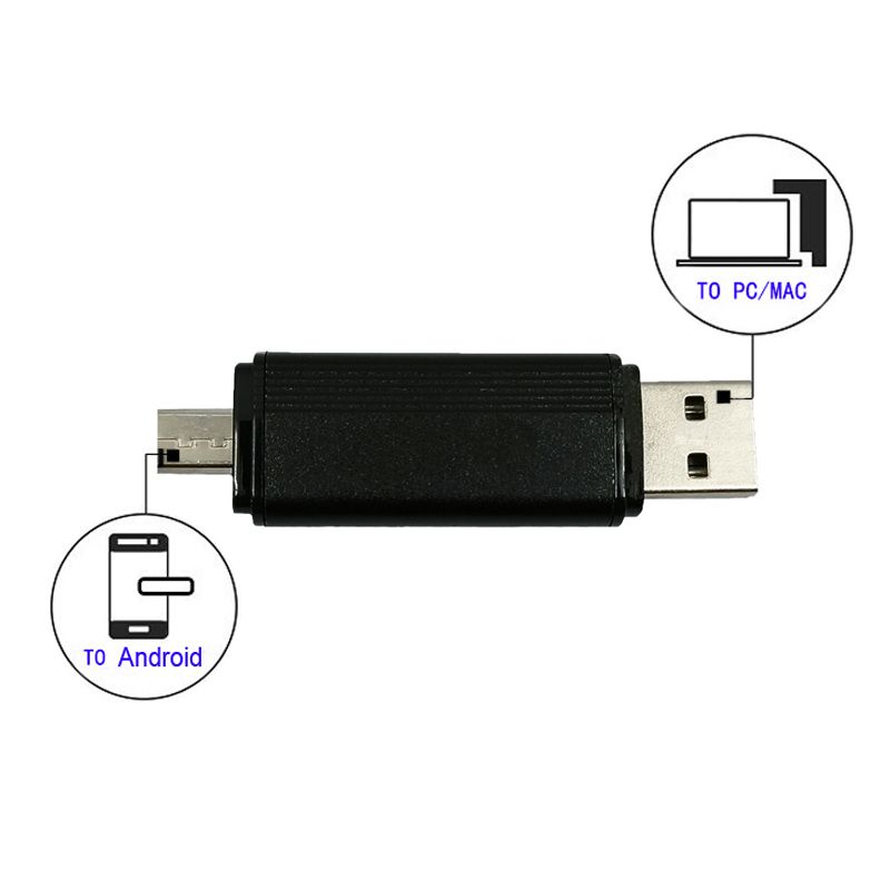 128GB  2In1 OTG USB 2.0 Flash Drive For PC & Android