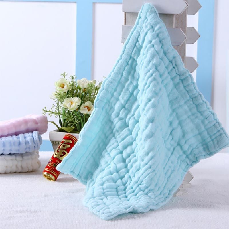 4pcs/lot Comfortable Baby Face Towels 6 Layer Cotton Children Towels Infant Toddler Multifunction Towels 28x28cm