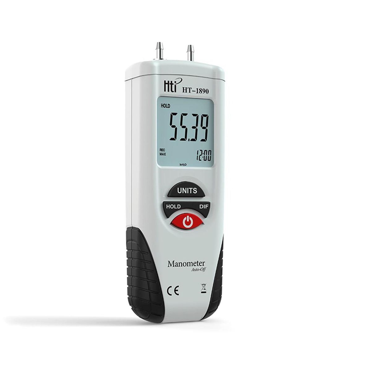 Hti LCD Mini Digital Manometer Differential Gauge Air Pressure Meter ±2Psi Data Hold 11 Units