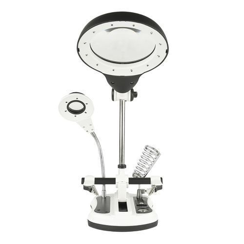 Third Helping Hand Soldering Tool With Magnifier 2.5X/6X/5X/10X LED Lamp Solder Holder For PCB Solder Mobile Phone Repair Tool
