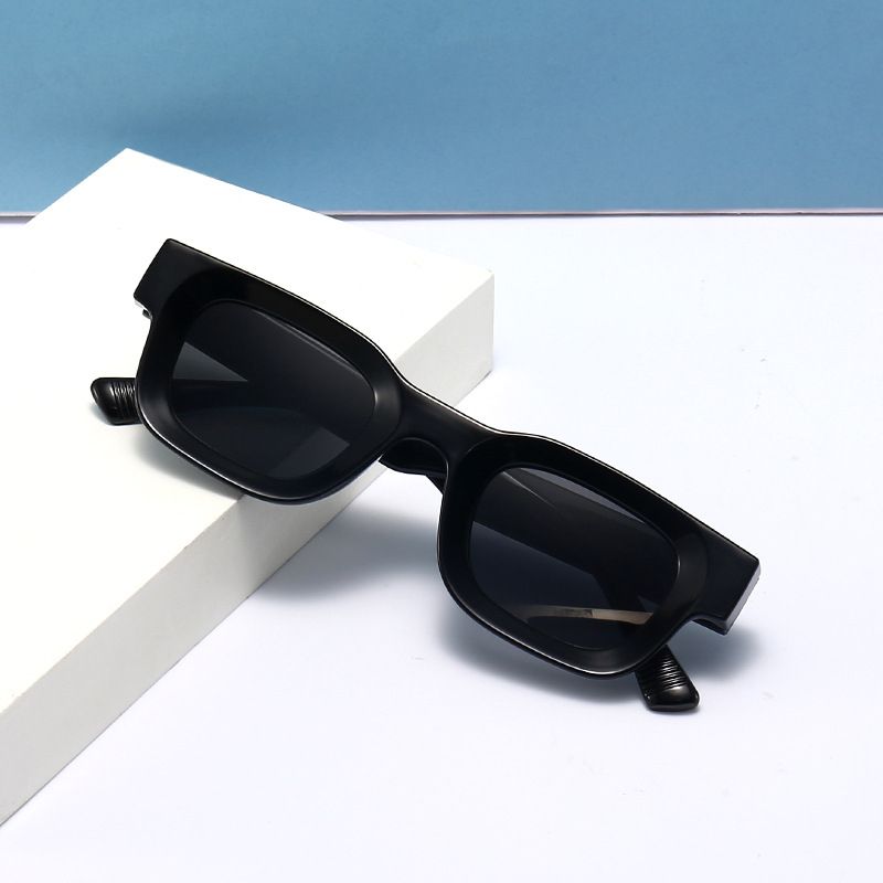 Ladies Square Frame Sunglasses  -  Black