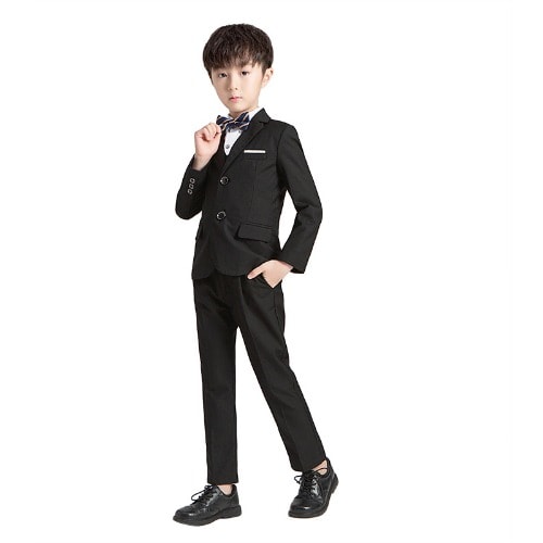 Kid Boys 3 Piece Suit Set With Bow Tie