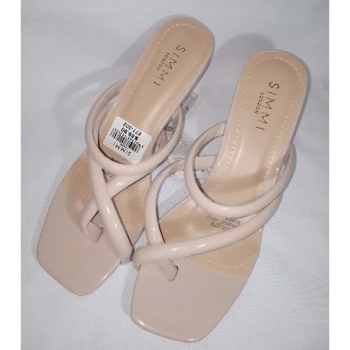 Glass Heel Ladies Nude Slippers