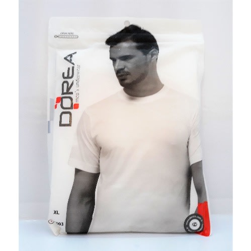 Dorea Men's  White Round Neck Vest- 100% Cotton