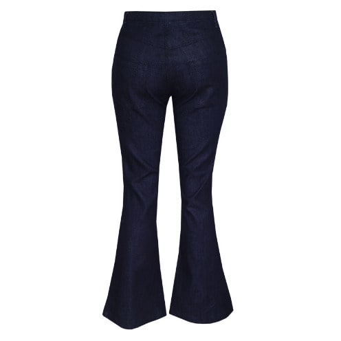 Girl's Denim Trouser With Ankara Patch