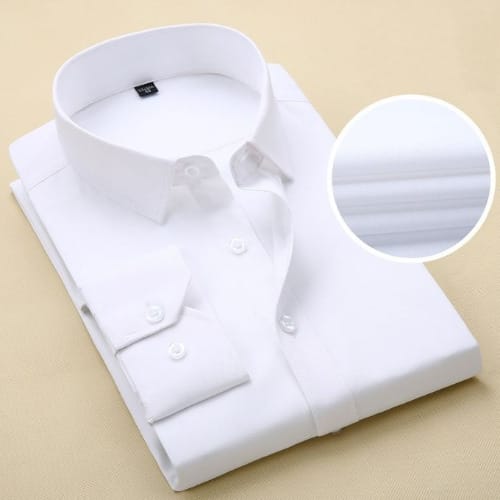 Men's Corporate Office Plain Long Sleeve Shirt - White