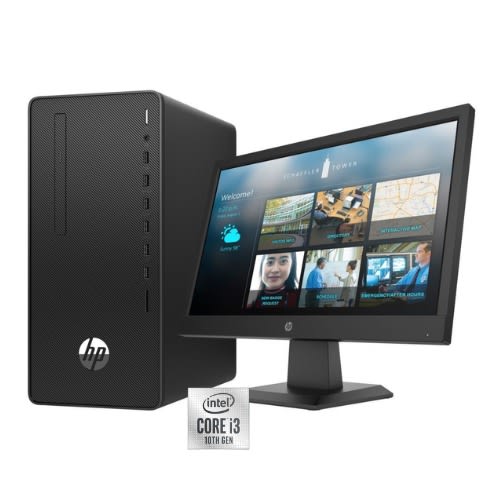 HP 290 G4 Microtower Intel Core i3-10100-10th Gen - 3.6GHZ With UHD Graphics Monitor -18.5