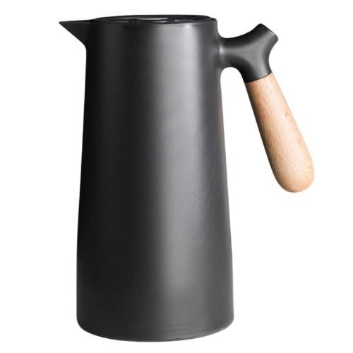 Insulated Thermos Vacuum Flask With Wooden Handle - 1000ml