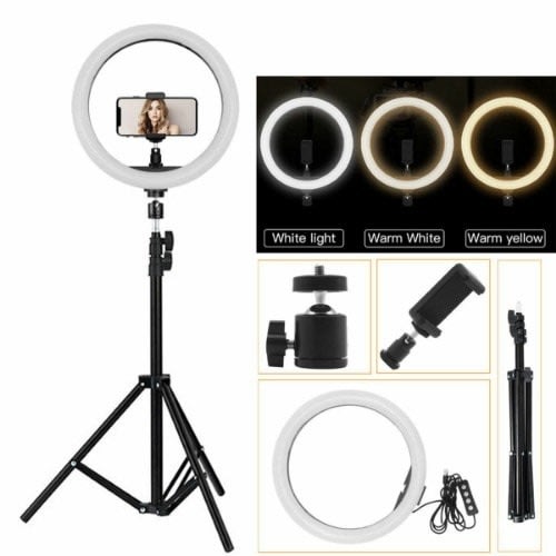 Al-33 Led Selfie Ring Light With Tripod Stand & Phone Holder