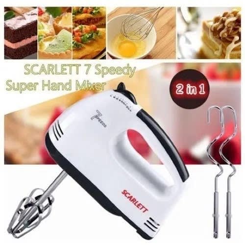 7 Speedy Super Hand Mixer With Chrome Beater + Dough Hook