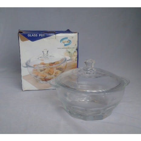 Single Glass Bowl Pot With Lid