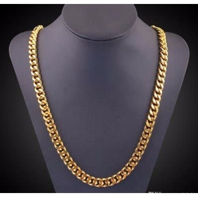 Steel Cuban Necklace - Gold Plated