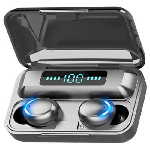 F9 Tws Wireless Bluetooth Headset With Power Bank- Black
