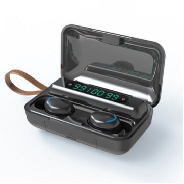 F9 Tws Wireless Bluetooth Headset With Power Bank- Black
