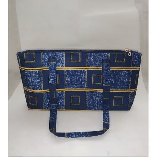 Ankara Fabric Tote Bag -Navy Blue