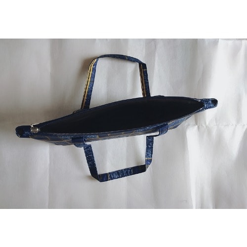 Ankara Fabric Tote Bag -Navy Blue