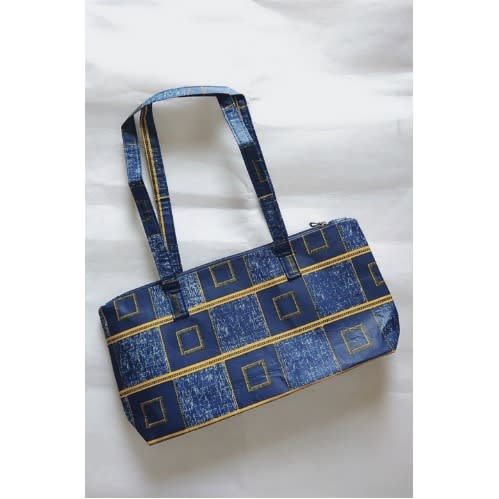 Ankara Fabric Tote Bag -Navy Blue